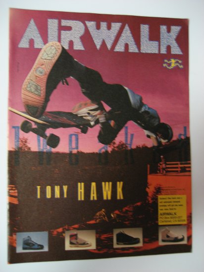 Original Airwalk SkateBoard Advertisement Rare Vintage Tony Hawk