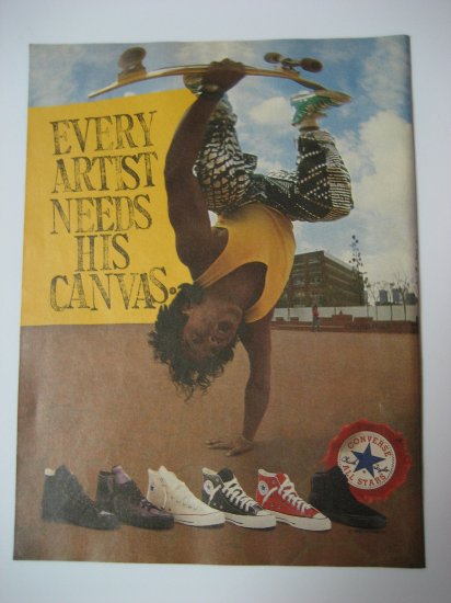 Original Christian Hosoi SkateBoard Advertisement Rare Vintage Converse