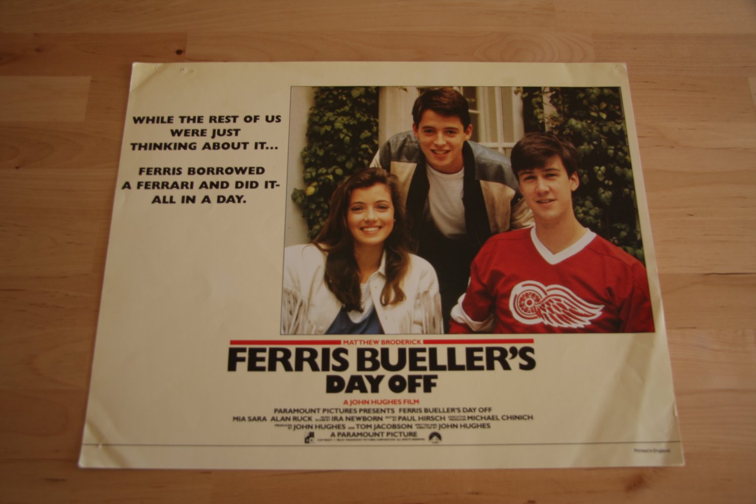 Original Ferris Bueller's Day Off Lobby Card