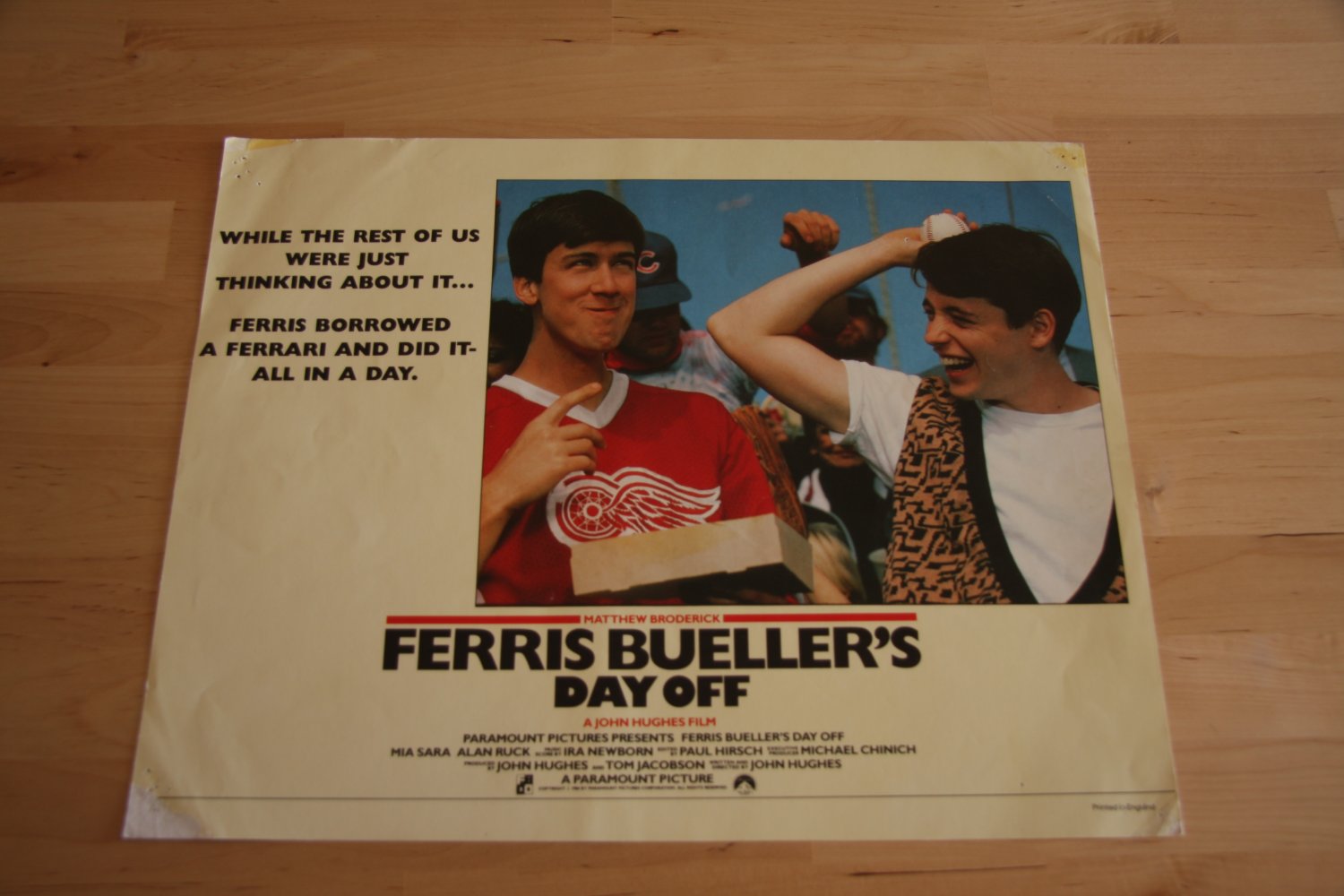 Original Ferris Bueller's Day Off Lobby Card