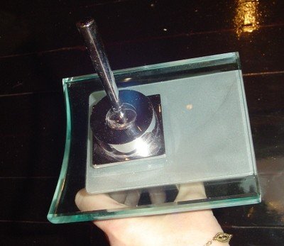 Square Glass Bath Bathroom Waterfall Faucet