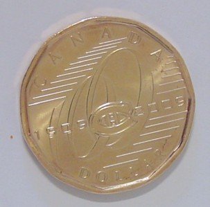 CANADA Canadian Montreal HOCKEY HNL $1 ONE DOLLAR COIN