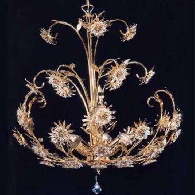 AUSTRIAN Swarovski Crystal Trim CHANDELIER 24" x 28"
