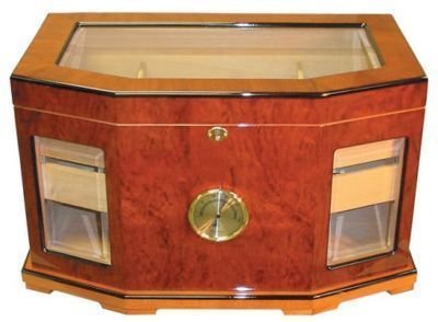300 Cigars Mahogany Wood HUMIDOR 19.5 x 12 x 12.5"
