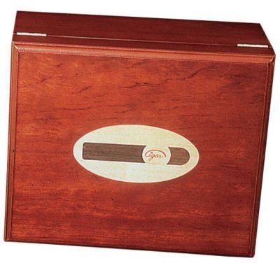 20 Cigars Rosewood Finish HUMIDOR 9.5x7.25x3.25"