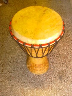 20" x 14" AFRICAN DJEMBE ENGRAVED WOOD DRUM FREE SHIP