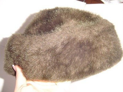 BROWN SYNTHETIC FUR HAT Beret Hand Made Canada