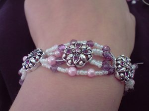 Antique Silver Flower Bracelet