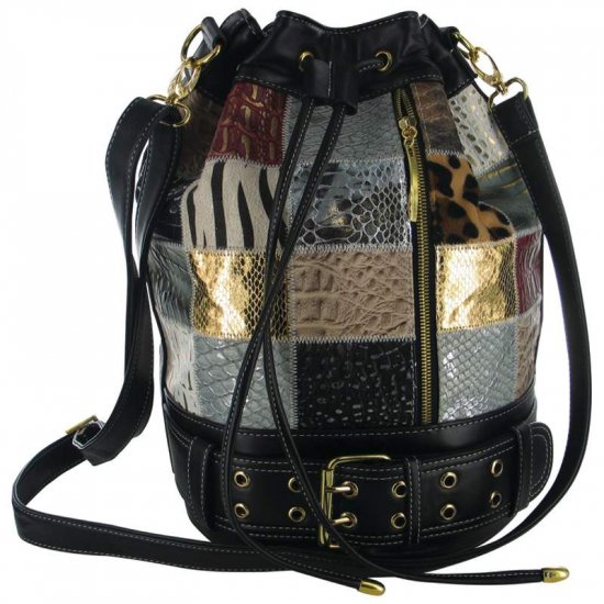 Bucket Bag with Black Background