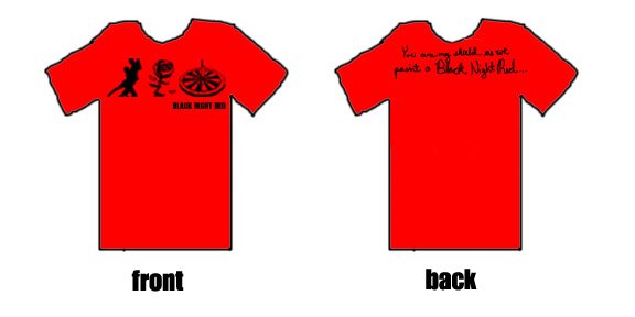 Black Night Red shirt