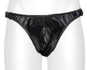 Leather Thong with O Rings SIZE XX Large