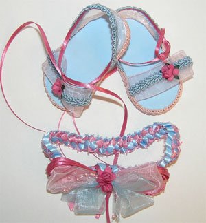 0-3m Baby Girl shoes NEW ---HANDMAND BLUE