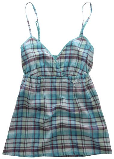 AEROPOSTALE womens Aero plaid cami tank top - Blue/ Small S