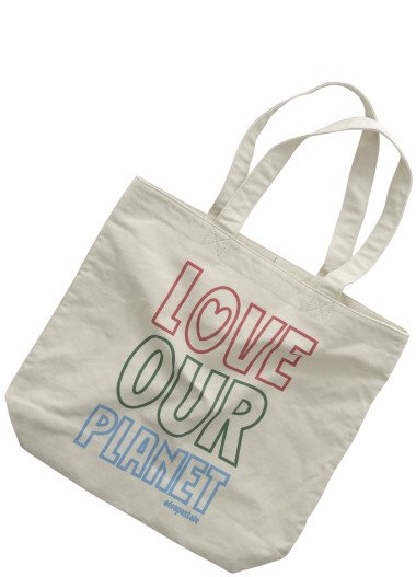 AEROPOSTALE womens Aero everyday tote "Love Our Planet" - natural