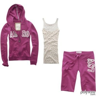 AEROPOSTALE womens Aero fleece hoodie & bermuda shorts pants outfit - Pink / Medium M
