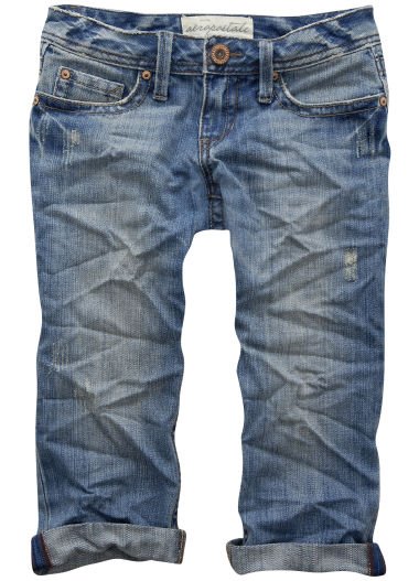 AEROPOSTALE womens Aero raw hem capri denim pants - 3/4