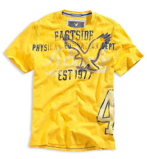 AMERICAN EAGLE men's AE graphic tee - Yellow / XXL