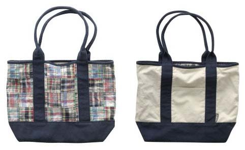 AEROPOSTALE womens Aero plaid patchwork madras reversible tote bag