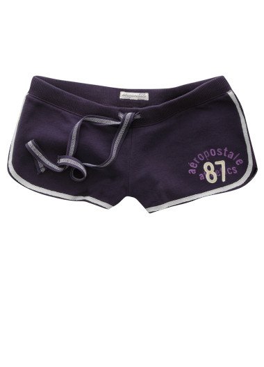 AEROPOSTALE womens 87 Athletics fleece lounge Short - Purple / Extra Large XL