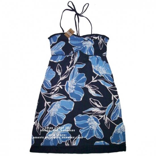 HOLLISTER women's "China Cove" halter top dress - Blue / Large L