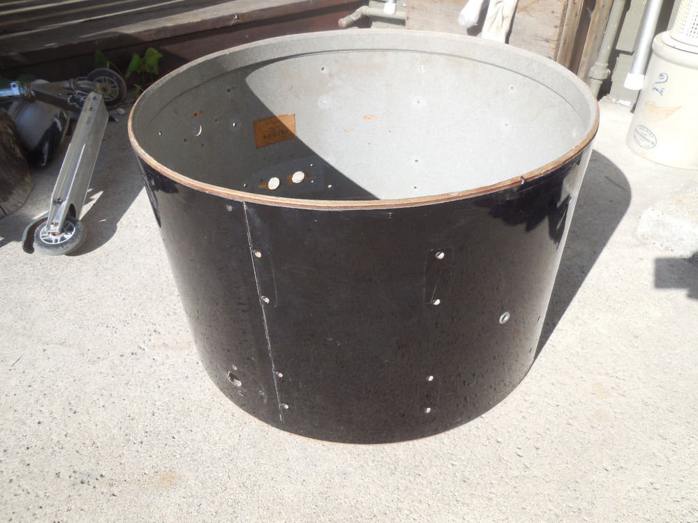 Vintage Rogers Holiday Black 22 X 14 Bass Drum Shell