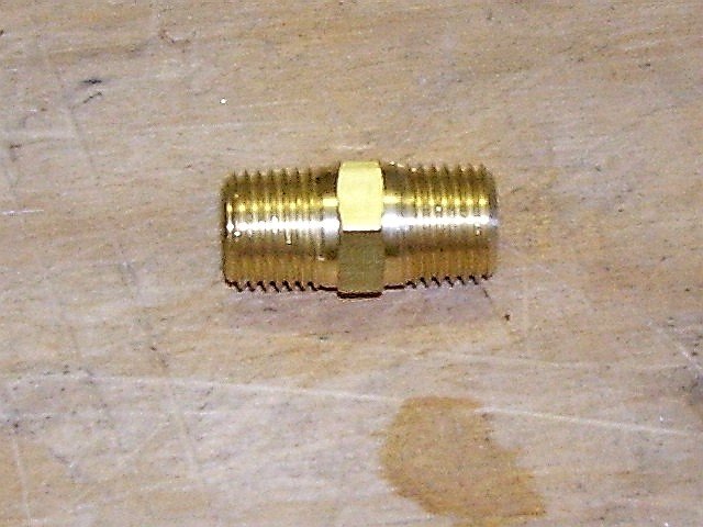 1/4" NPT to 1/4" NPT adapter Brass