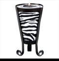 Q-22233719 Zebra Stripe Candle & Candle Holder