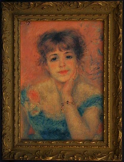 Portrait of the Actress Jeanne Samary, by Pierre August Renoir, Framed Print on Canvas