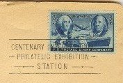US Postage Stamp Centenary 3 cent Stamp special Philatelic Exhibition Cancellation FDI SC 947