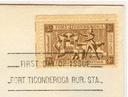 Fort Ticonderoga 3 cent Stamp FDI SC 1071 First Day Issue