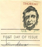 Henry David Thoreau 5 cent Stamp FDI SC 1327 First Day Issue