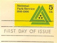 National Park Service Anniversary 5 cent Stamp FDI SC 1314 First Day Issue