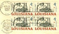 Louisiana 4 cent Stamp Block of 4 FDI SC 1197 First Day Issue