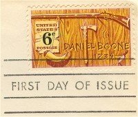 Daniel Boone 6 cent Stamp American Folklore Issue FDI SC 1357 First Day Issue