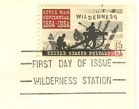 The Wilderness 5 cent Stamp Civil War Centennial Issue FDI SC 1181 First Day Issue