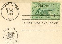 Fort Sumter 4 cent Stamp Civil War Centennial Issue FDI SC 1178 First Day Issue