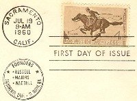 Pony Express 4 cent Stamp FDI SC 1154 First Day Issue