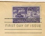 General George S Patton 3 cent Stamp FDI SC 1026 First Day of Issue