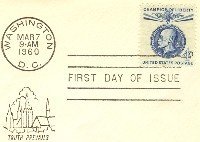 Blue Thomas G Maseryk 4 cent Stamp Champion of Liberty FDI SC 1147 First Day Issue