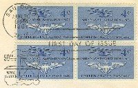 Naval Aviation 4 cent Stamp Block 4 FDI SC 1185 First Day Issue