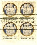 1978 Christmas Madonna and Child Andrea della Robbia Block of 4 FDI SC 1768 First Day Issue