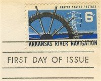 Arkansas River Navigation 6 cent Stamp FDI SC 1358 First Day Issue