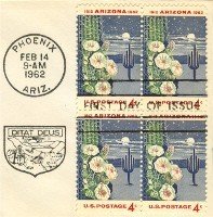 Arizona Stamp 4 cent block of 4 FDI SC 1192 First Day Issue