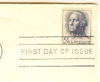 George Washington 5 cent Stamp FDI SC 1213 First Day Issue