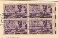 California Gold Centennial 3 cent Stamp FDI SC 954 First Day Issue