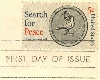 Search for Peace 5 cent Stamp FDI SC 1326 First Day Issue