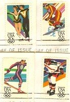 1984 Winter Olympic Games Issue 4 Stamps complete set FDI First Day Issue