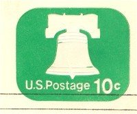 Emerald Liberty Bell 10 cent Envelope FDI SC U567 First Day Issue