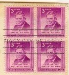 Will Rogers 3 cent Stamp Block of 4 FDI SC 975 First Day Issue