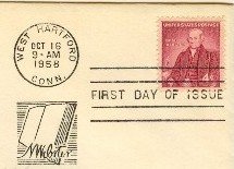 Noah Webster 4 cent Stamp FDI SC 1121 First Day Issue